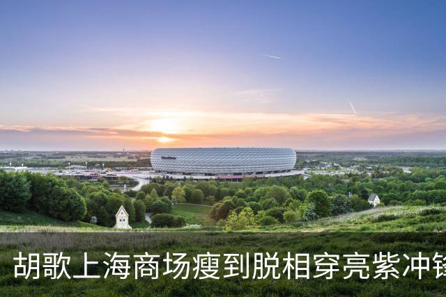 胡歌上海商场瘦到脱相穿亮紫冲锋衣，网友：这是去徒步还是走秀？